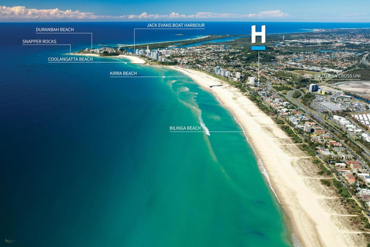 Bila Vista Kirra Beachside Apartments Голд-Кост Экстерьер фото